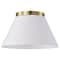 Nuvo Dover 2-Light Small Flush Mount - White with Vintage Brass 60/7418 - alternate 3
